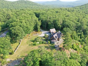 The property where Ghislaine Maxwell, former associate of late disgraced financier Jeffrey Epstein, was arrested by the Federal Bureau of Investigation (FBI) is seen in an aerial photograph in Bradford, New Hampshire, U.S. July 2, 2020.