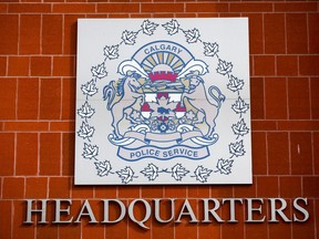 The Calgary Police Service headquarters in Calgary, Alta., Thursday, April 9, 2020. Alberta's police watchdog says a Calgary officer was justified in the shooting death of a man having a mental breakdown two years ago.