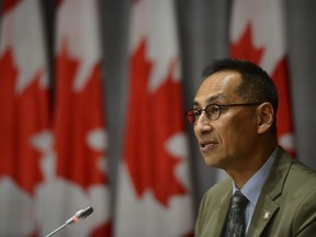 Dr. Howard Njoo, Deputy Chief Public Health Officer, holds a press conference on Parliament Hill in Ottawa on Friday, July 17, 2020.