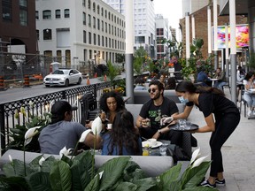 A patio in Toronto on June 24, 2020.