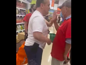 A man was caught on video hurling racist insults at employees of a T&T grocery store in Mississauga.