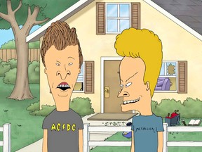 A scene from the animated TV series Beavis and Butt-Head.