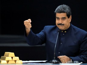 Venezuelan President Nicolas Maduro speaks during a meeting with the ministers responsible for the economic sector at the Miraflores Palace in Caracas, in 2018.