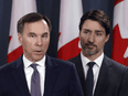 Finance Minister Bill Morneau with Prime Minister Justin Trudeau.