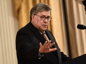 U.S. Attorney General William Barr speaks about "Operation Legend: Combatting Violent Crime in American Cities" in the White House, Washington, DC, on July 22, 2020.