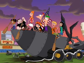 "Hey, where's Perry?" A scene from Phineas and Ferb the Movie: Candace Against the Universe.