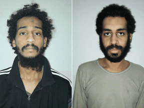 El Shafee Elsheikh, left, and Alexanda Kotey of the U.K. in mugshots taken before February 2018.
