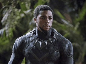 Chadwick Boseman as Black Panther.