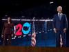 U.S. Senator Kamala Harris (D-CA) is joined on stage by her running-mate, U.S Democratic presidential nominee Joe Biden, after she accepted the Democratic vice presidential nomination during an acceptance speech delivered for the largely virtual 2020 Democratic National Convention from the Chase Center in Wilmington, Delaware, U.S., August 19, 2020.
