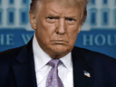 U.S. President Donald Trump answers question during a press conference at the White House in Washington, on August 5, 2020.