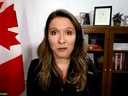 Katie Telford, Chief of Staff to Prime Minister Justin Trudeau, appears as a witness via videoconference before the House of Commons finance committee looking into the WE affair, July 30, 2020.