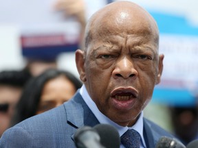 U.S. Rep. John Lewis speaks at a news conference held by Democrats on the state of voting rights in America the U.S. Capitol Building in Washington, U.S., June 25, 2019.