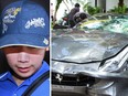 Vorayuth "Boss" Yoovidhya, heir to the Red Bull fortune, was accused of crashing his Ferrari into policeman Wichien Klanprasert and dragging his body for dozens of metres before fleeing the scene.