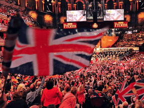 The Last Night of the Proms at the Royal Albert Hall in London in 2013. "I think it's time we stopped our cringing embarrassment about our history, about our traditions, and about our culture," Prime Minister Boris Johnson said on Tuesday about the BBC’s decision to axe popular patriotic songs from the event this year.