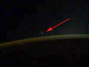 Russian cosmonaut Ivan Vagner was recording video of the southern lights when captured a strange phenomenon