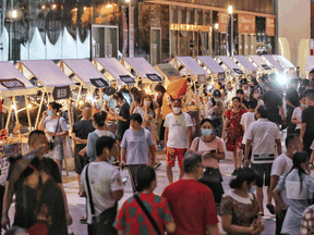 night market in the Chinese city of Wuhan, where the earliest coronavirus cases were detected in December. The disease has been stopped in its tracks in the Asian superpower.