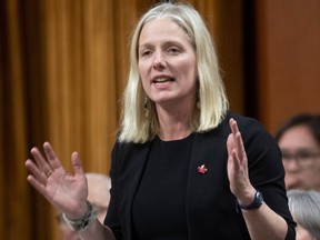 Infrastructure Minister Catherine McKenna responds to a question during Question Period in the House of Commons Tuesday, February 4, 2020 in Ottawa. McKenna says the government is setting up a new COVID-19 stream out of Ottawa's existing infrastructure programs.