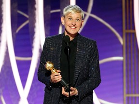 Ellen DeGeneres accepts the Carol Burnett TV Achievement Award.