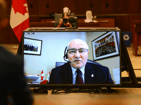 Committee Chair Wayne Easter speaks via videoconference during a House of Commons finance committee meeting on July 30, 2020. The committee is looking into Government Spending, WE Charity and the Canada Student Service Grant.