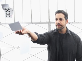 Illusionist David Blaine at the Empire State Building on May 8, 2014 in New York City.