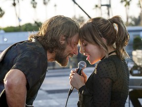 Bradley Cooper, left, and Lady Gaga in A Star Is Born.