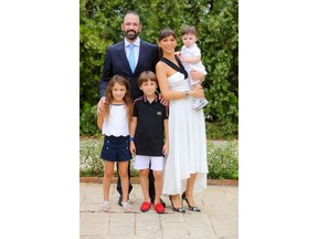 Philippe Tawileh poses for a photo with his wife Rawane Dagher and their children Adriana, 8, Andrew, 9, and 22-month-old, Alexandre in this undated handout photo. Philippe Tawileh was with his wife and children watching television after dinner when they heard a blast and felt the house shake. The family of five who live in Byblos (Jbeil), about 40 kilometres north of Beirut in Lebanon, rushed to look out the window but couldn't see anything, Tawileh said in a WhatsApp interview Tuesday night.