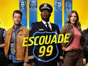 The cast of "Escouade 99" is shown in this undated handout photo. Quebec's French-language adaptation of the popular American police comedy, "Brooklyn Nine-Nine," is already taking heat before the first episode airs, from one of the actors in the original series.