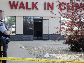 A physician died after he was attacked in an examination room at the Village Mall walk-in clinic in Red Deer, Alta., Monday, Aug. 10, 2020.THE CANADIAN PRESS/Jeff McIntosh
