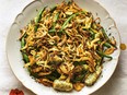Lazy dumplings with green beans, poppy seeds and crispy shallots from Summer Kitchens
