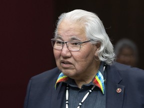 Sen.Murray Sinclair appears before the Senate Committe on Aboriginal Peoples in Ottawa on Tuesday, May 28, 2019. Sinclair, the former chief commissioner of the Truth and Reconciliation Commission, who was also the first Indigenous judge appointed in Manitoba, is going back to his legal roots.
