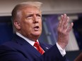 U.S. President Donald Trump speaks to the media during a news conference in the briefing room at the White House on August 31, 2020 in Washington, DC. President Trump spoke on several topics including unrest in Kenosha, Wisconsin and Portland, Oregon.