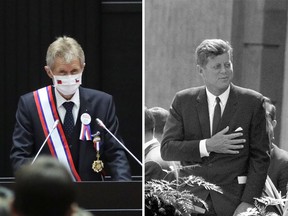 “Please let me also express in person my support to Taiwan and the ultimate value of freedom and conclude today’s speech ... with perhaps a more humble, but equally strong statement: ‘I am a Taiwanese,’” said Milos Vystrcil, the head of the Czech Senate, receiving a standing ovation.