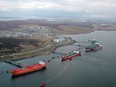 Sullom Voe, the North Sea oil terminal, is seen in Scotland's Shetland Islands, in 2005.