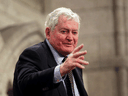 Former Canadian Prime Minister John Turner during a visit to the House of Commons in 2011.
