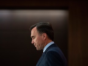 Bill Morneau announces his resignation as minister of finance on Parliament Hill on Aug. 17, 2020.
