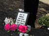 A message placed at a makeshift memorial for RCMP Constable Heidi Stevenson, who was shot dead during a Nova Scotia killing spree, April 22, 2020.