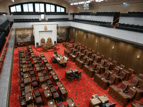 The Senate chamber in Ottawa.