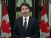 Prime Minister Justin Trudeau speaks to Canadians on national TV, just a few hours after the throne speech was delivered, on Sept. 23, 2020.