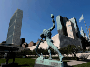 The United Nations headquarters in New York, September 21, 2020.