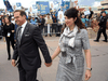 Bloc Québécois party leader Yves-François Blanchet and his wife Nancy Deziel in October 7, 2019.