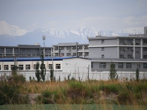 This photo taken on June 4, 2019 shows a facility believed to be a re-education camp where mostly Muslim ethnic minorities are detained, north of Akto in China's northwestern Xinjiang region.