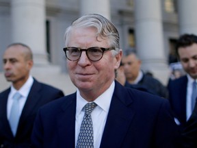 Manhattan District Attorney Cyrus R. Vance Jr. leaves a hearing in U.S. President Donald Trump's tax case in the Manhattan borough of New York City, U.S., October 23, 2019.