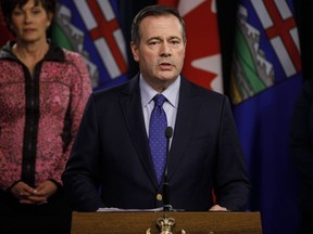 Alberta Premier Jason Kenney updates media on measures taken to help with COVID-19, in Edmonton on March 20, 2020. Alberta Premier Jason Kenney says a recent rise in active COVID-19 cases is concerning, but government micromanaging isn't the answer to curbing the spread.
