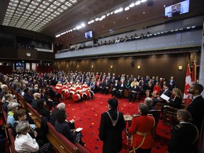 Governor General Julie Payette delivers the Throne Speech in the Senate chamber in Ottawa on December 5, 2019.
