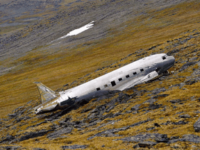 One of the planes that crashed while searching for the Skymaster in 1950, near Haines Junction in the Yukon.