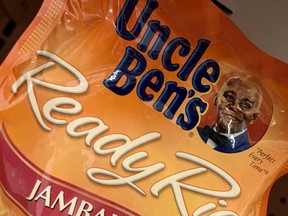 A bag of Uncle Ben's rice is seen on a store shelf in Washington, DC.