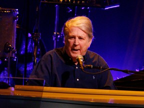 Brian Wilson sings behind his piano on the Pet Sounds 2017 World Tour.