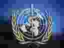 The World Health Organization logo is seen at its headquarters in Geneva.