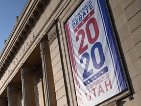 Kingsbury Hall, the site of the first Vice Presidential debate of the US 2020 election, is seen at the University of Utah on October 5, 2020 in Salt Lake City, Utah.