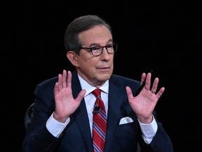 Moderator Chris Wallace speaks during the first U.S. presidential debate hosted by Case Western Reserve University and the Cleveland Clinic in Cleveland, Ohio, U.S., on Tuesday, Sept. 29, 2020. Photo by Olivier Douliery/AFP/Bloomberg